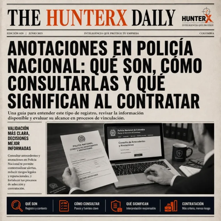 Anotaciones en Policía Nacional: