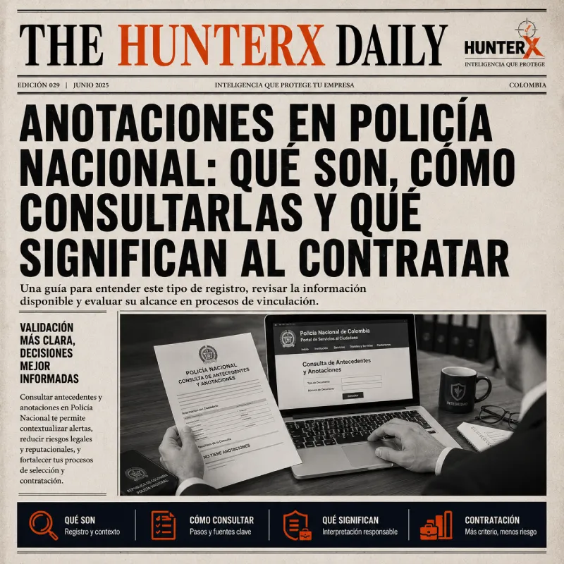 Anotaciones en Policía Nacional:
