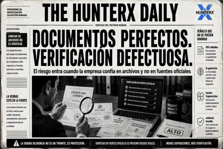 Verificación de antecedentes laborales en fuentes oficiales