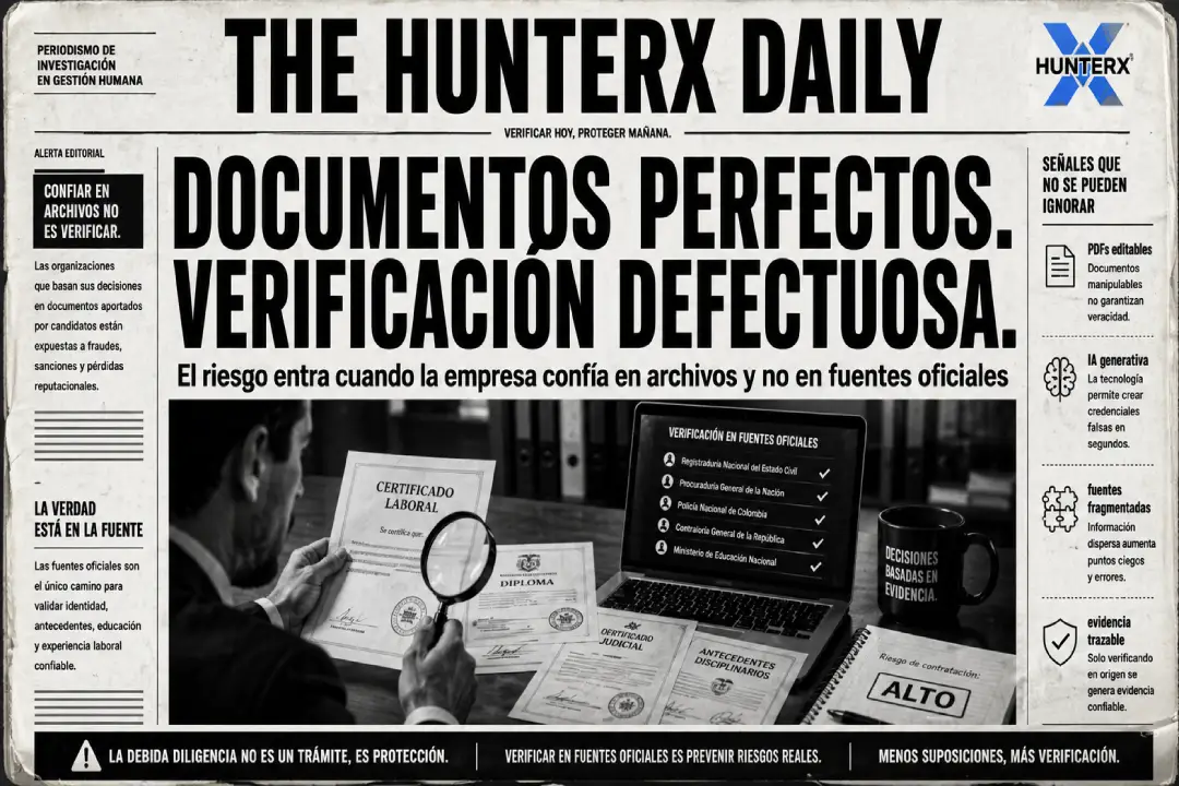 Verificación de antecedentes laborales en fuentes oficiales