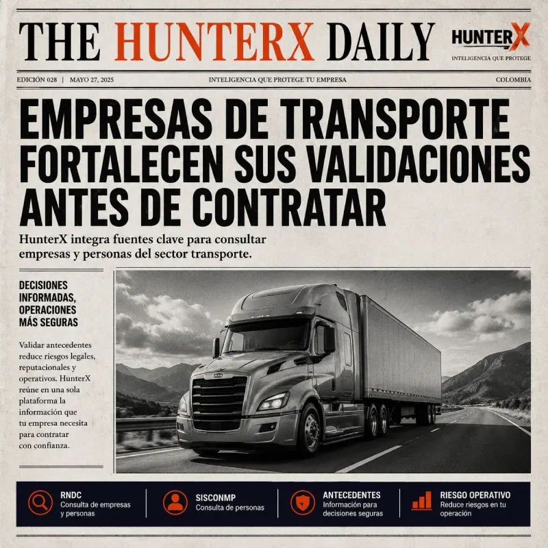 Empresas de transporte que fortalecen sus validaciones al contratar