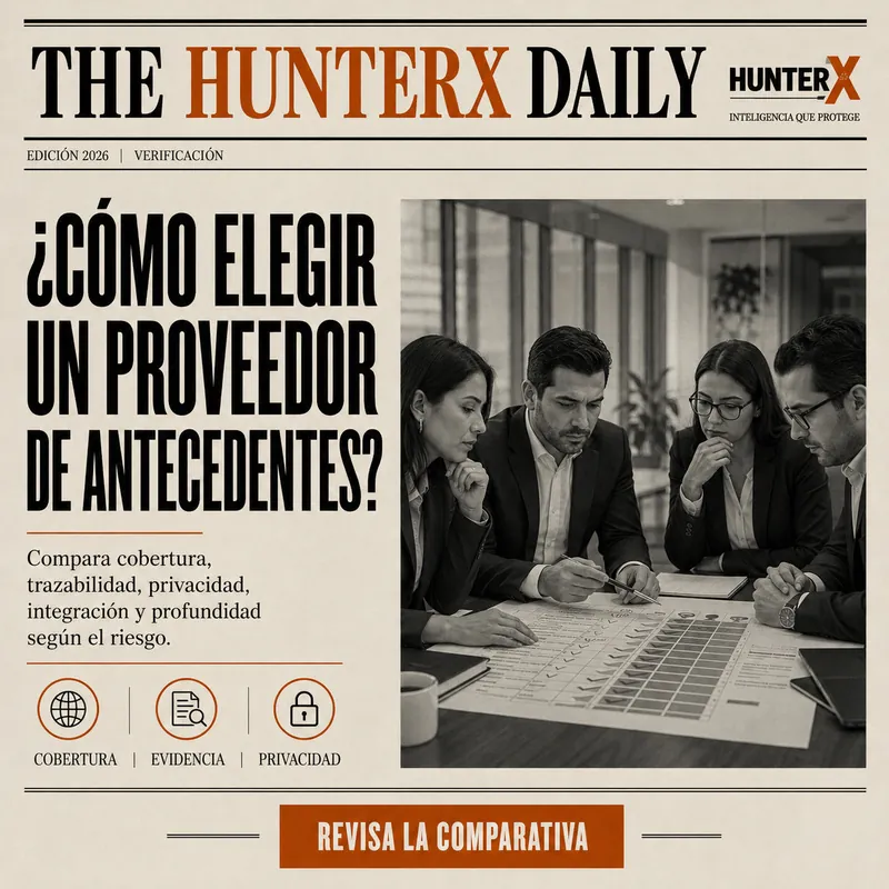 Equipo directivo comparando proveedores de verificación de antecedentes en una reunión
