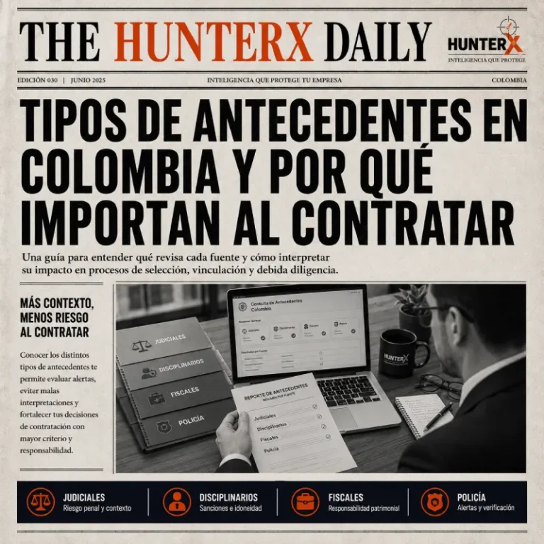 Tipos de antecedentes en Colombia y por qué importan al contratar